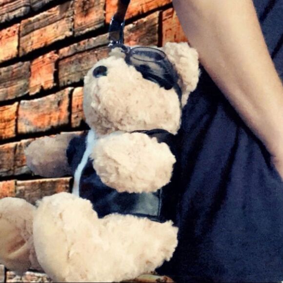 Dolls Kill Convertible Pilot Teddy Bear Plushie Bag Purse - Picture 4 of 8